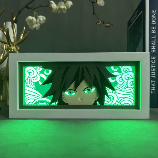Anime Decoration Light Box Giyu Tomioka Manga Table Lamp for Children'S Room Anime Figure Eyes LED Night Light