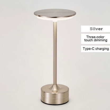 LED Table Lamp Touch Sensor Night Light USB Rechargeable Portable Bedroom Night Light Wireless Reading Lamp Restaurant Hotel Bar