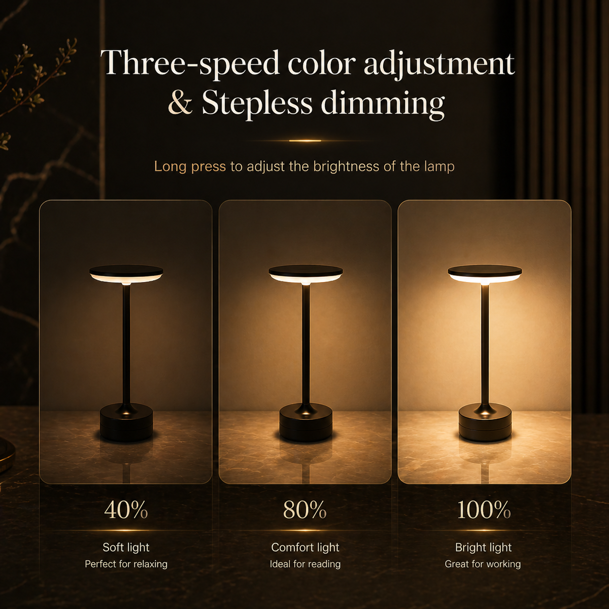 Crystal LED Touch Lamp