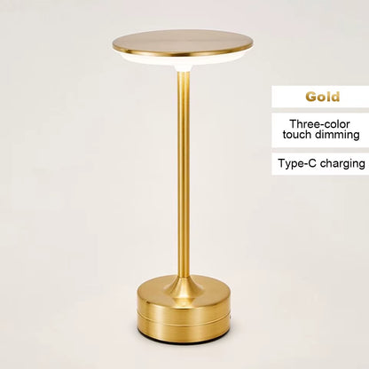 LED Table Lamp Touch Sensor Night Light USB Rechargeable Portable Bedroom Night Light Wireless Reading Lamp Restaurant Hotel Bar