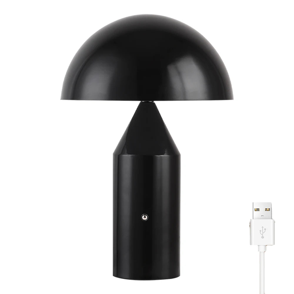 Bedroom LED Table Lamp Rechargeable USB Lamp Touch Switch Restaurant Hotel Bedside Decorative Desk Lamp
