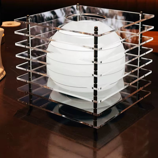 Artistic Desk Lamp Atmosphere Acrylic RGB Wireless Rechargeable Night Light Unique Design for Office,Living Room Decoration