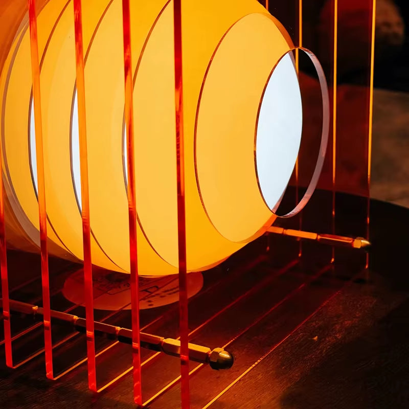 Artistic Desk Lamp Atmosphere Acrylic RGB Wireless Rechargeable Night Light Unique Design for Office,Living Room Decoration
